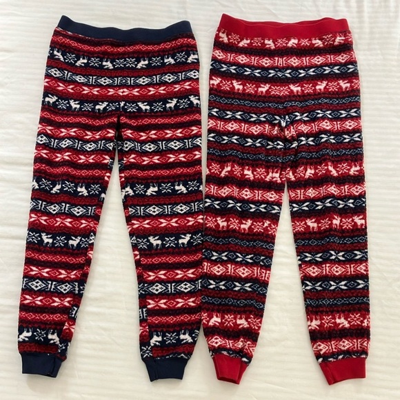 Weatherproof fleece Red/ Blue white Pajama Pants - 2 pairs - Picture 1 of 9